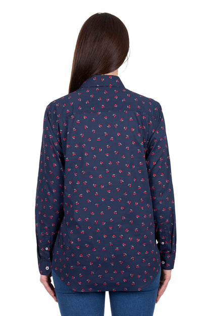 WMNS CHERRY 1/2 PLKT LS SHIRT
