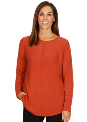 Soft Knit Curve Hem Tunic