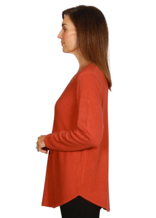 Soft Knit Curve Hem Tunic