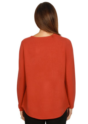 Soft Knit Curve Hem Tunic