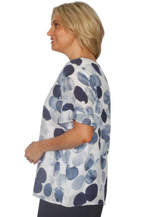 Sphere Print V Neck