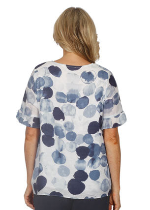 Sphere Print V Neck