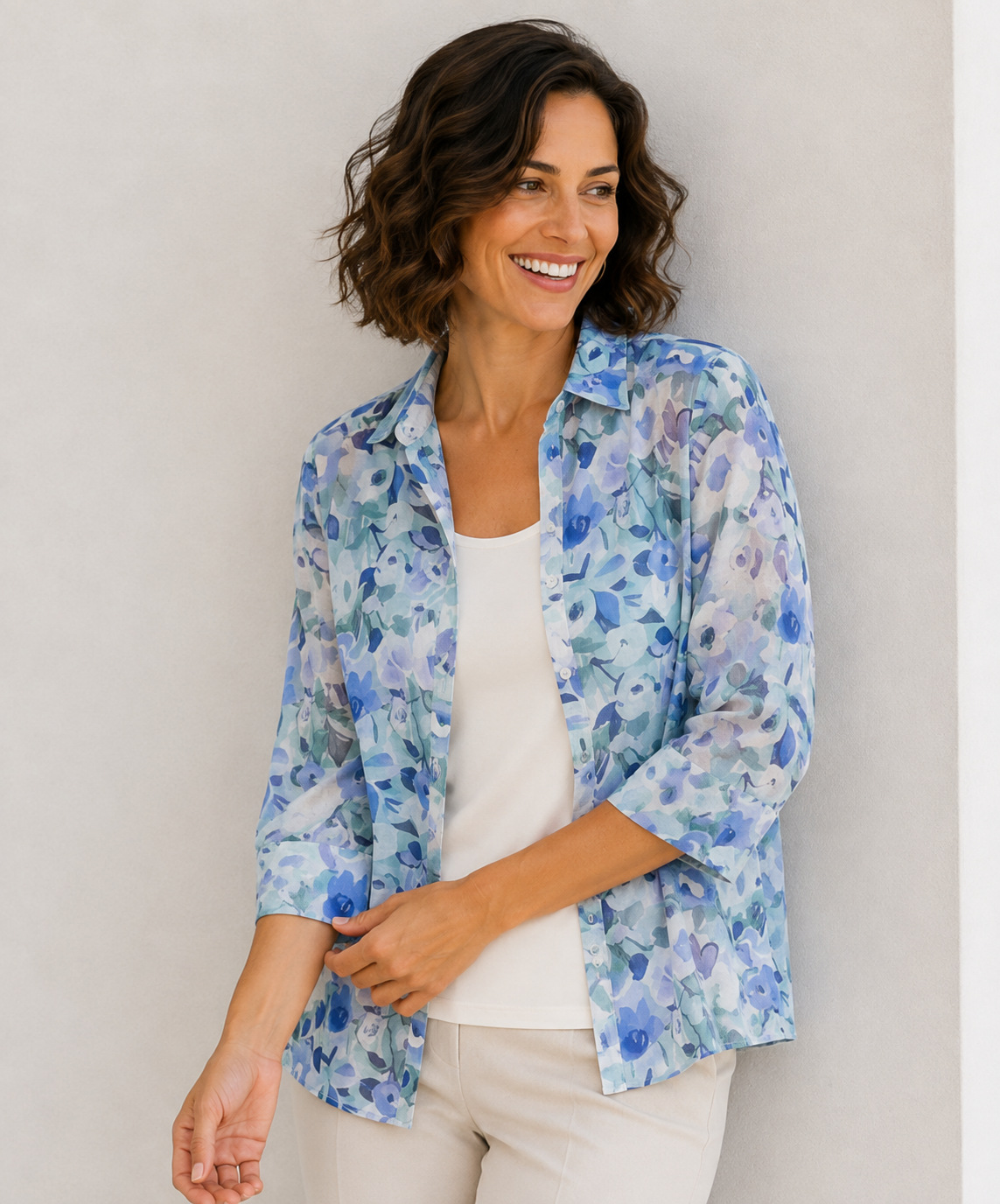 Azure 3/4 Sleeve Shirt