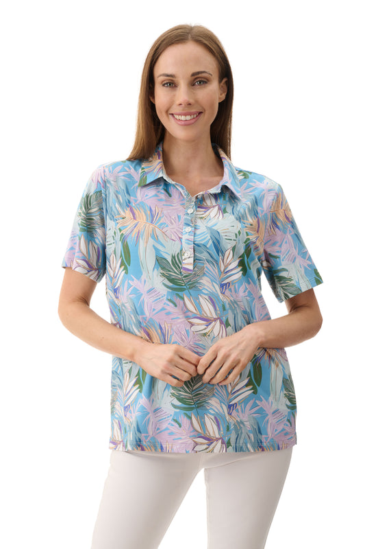 Willow Print Polo