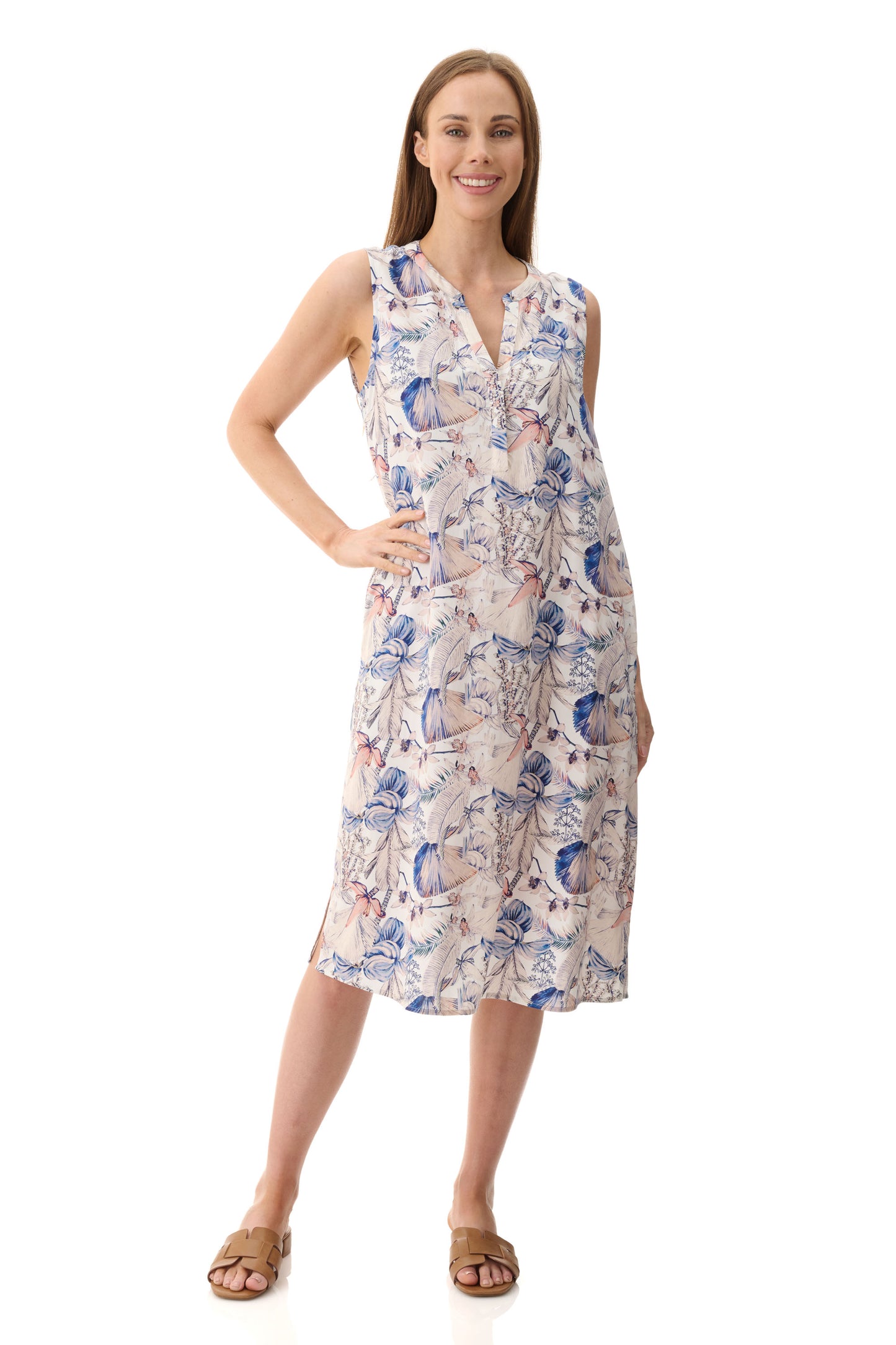 Heather Half Placket Dress