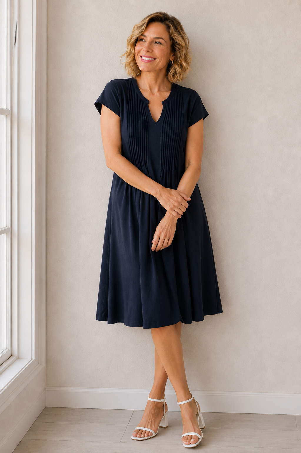 Cap Sleeve Jersey Dress