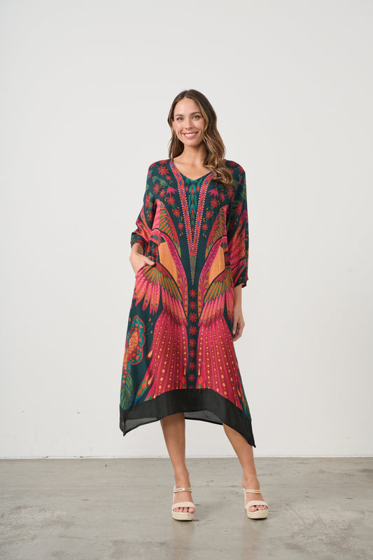 Dress Handkerchief Kaleidoscope Toucan