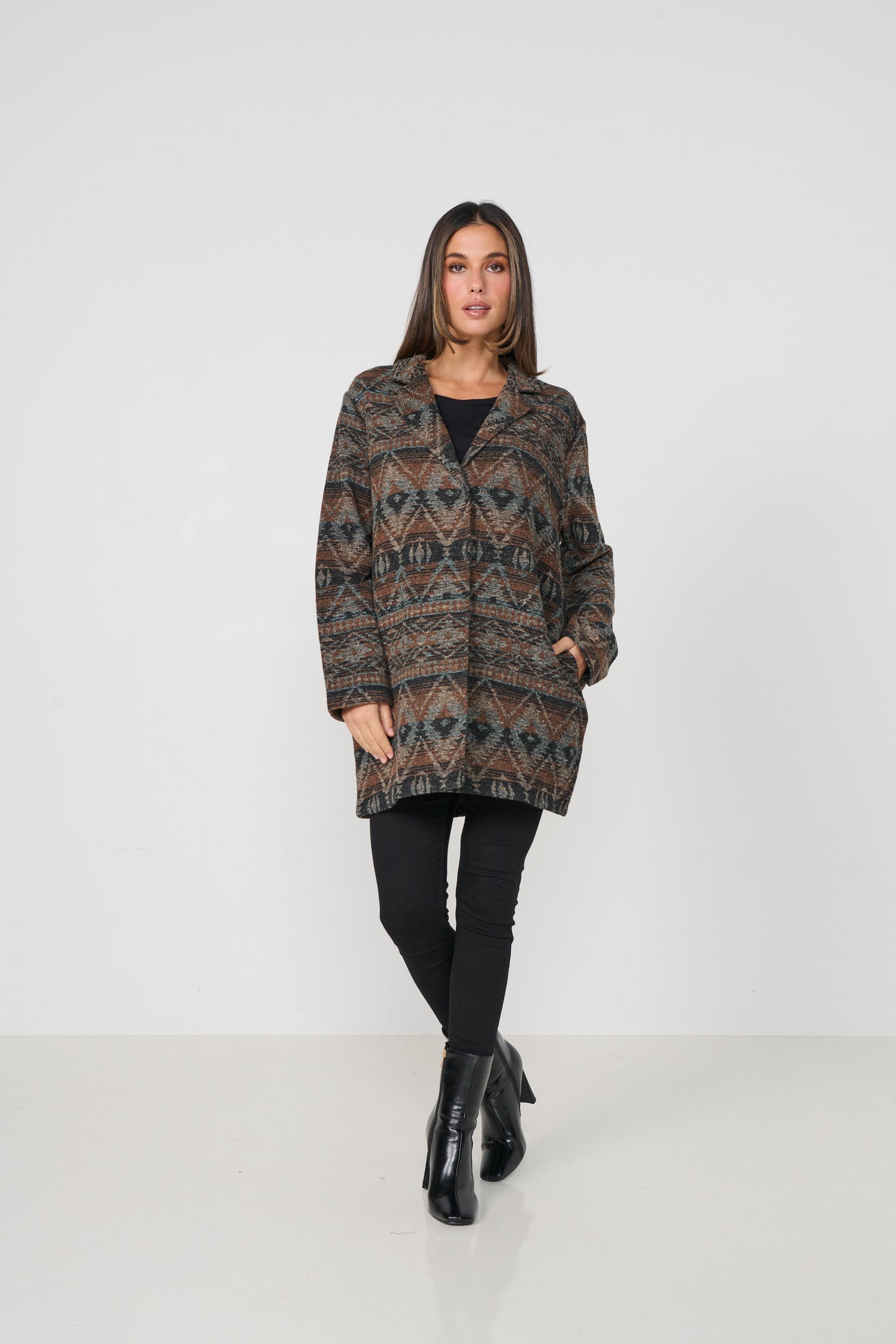 Aztec Print Coat