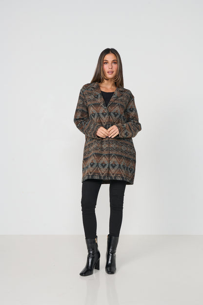 Aztec Print Coat