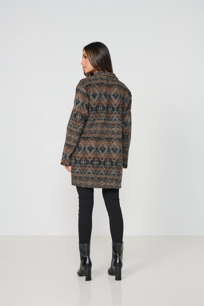 Aztec Print Coat