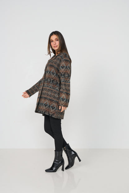 Aztec Print Coat