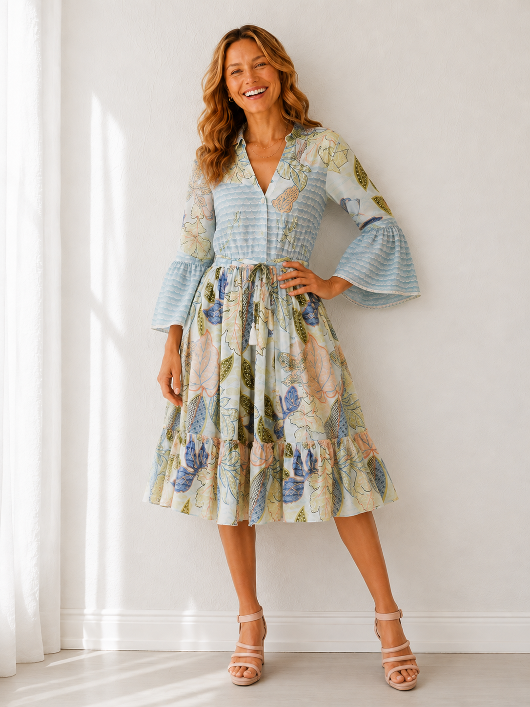 Floriental Print Dress