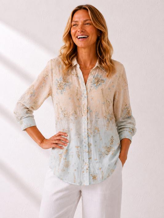 Floral Foil Print Shirt