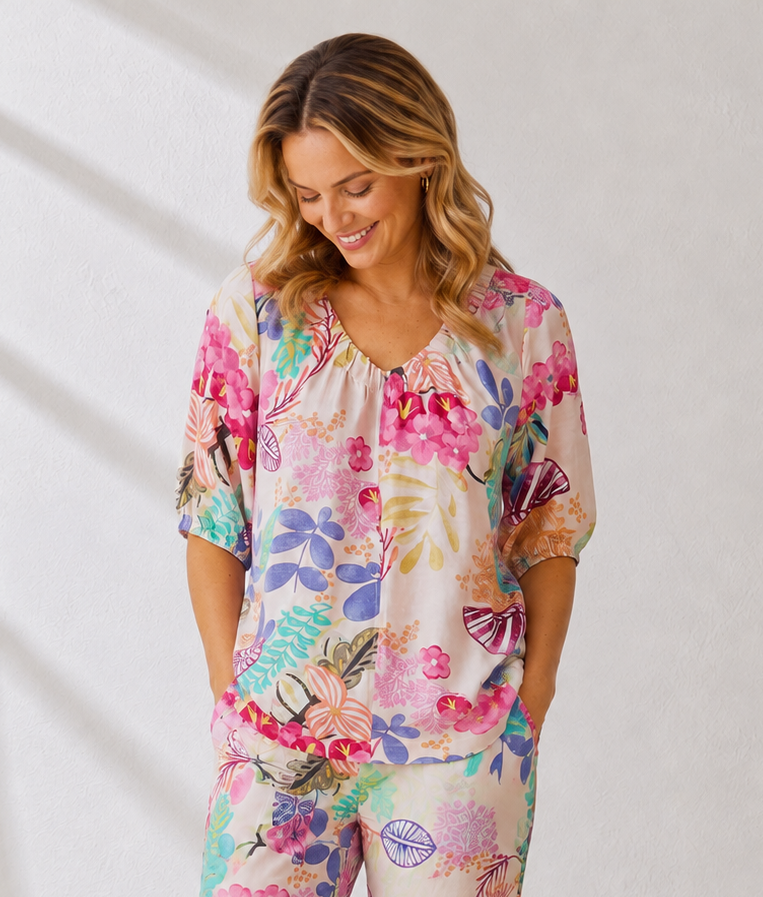 Desert Rose Print Top