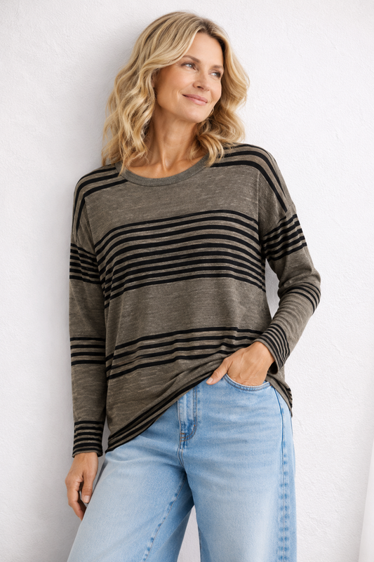 Latvia Honey Striped Top