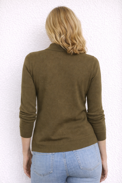 Zip Polo Cardigan
