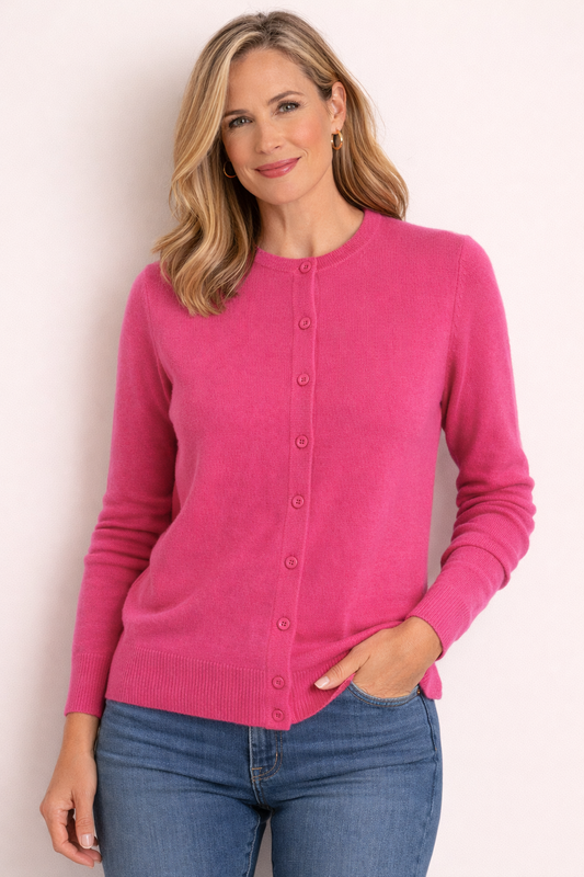 Pure Wool Button Cardi