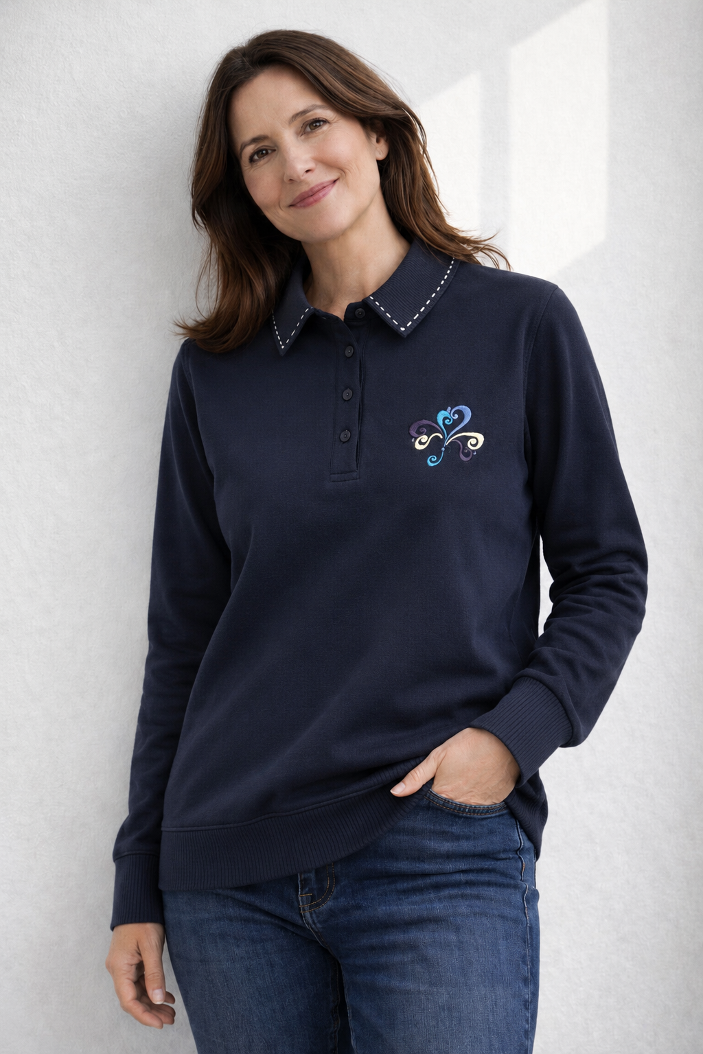 Rogers Embroidered Fleece Jumper