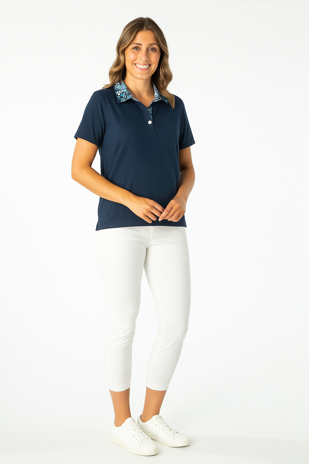 Kimmy Trim Polo Top