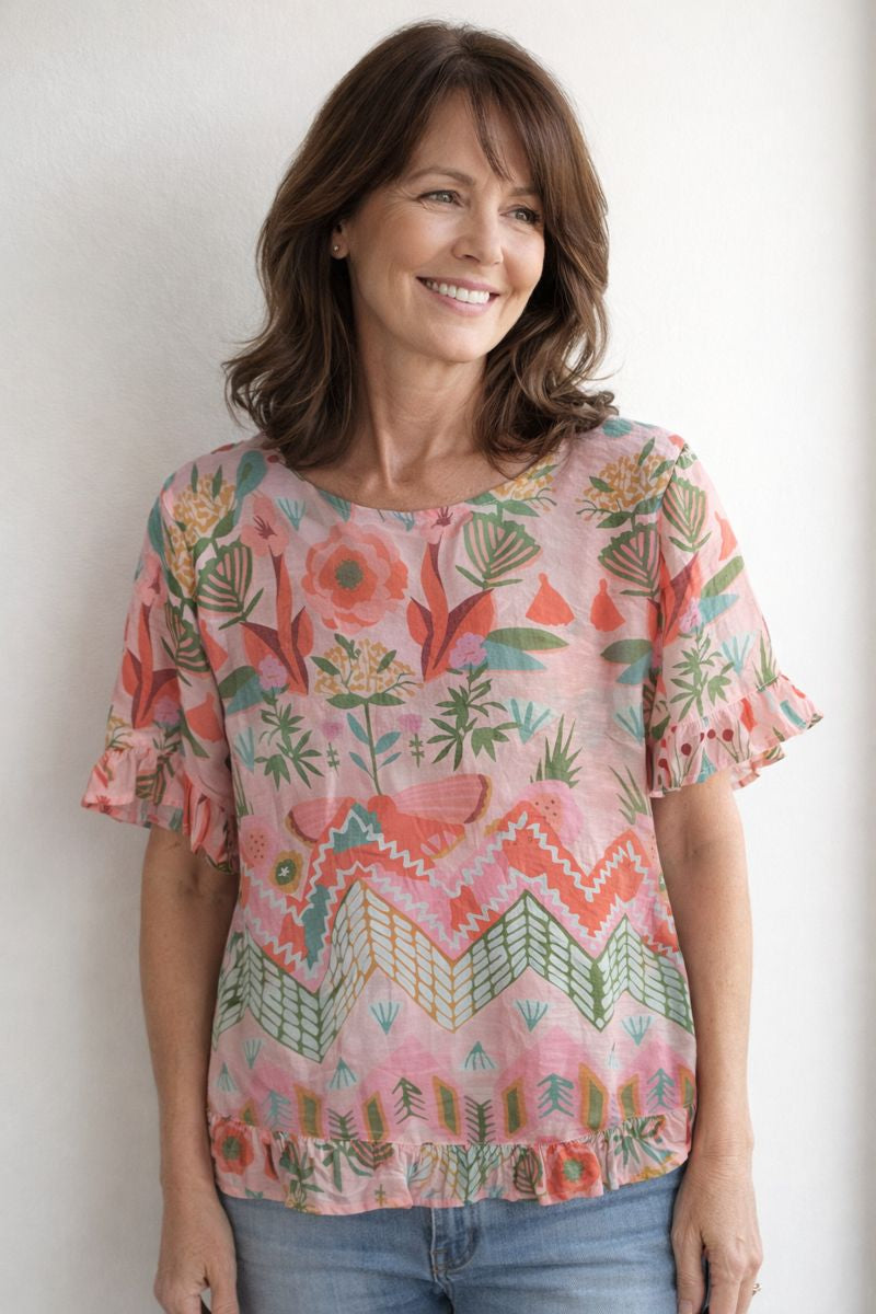 Holly Soft Print Top