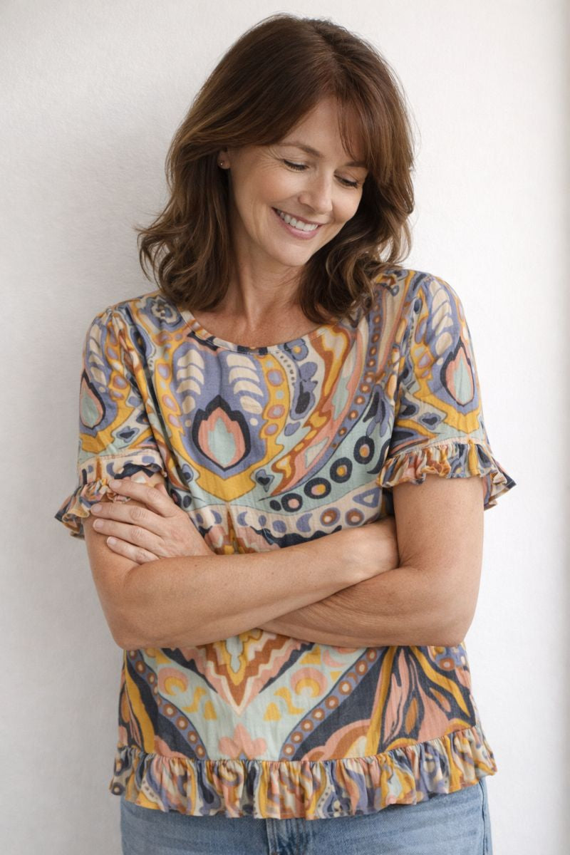 Holly Soft Print Top