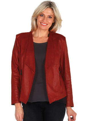 Leather Look Short Jacket Discontinued Colours