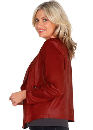 Leather Look Short Jacket Discontinued Colours