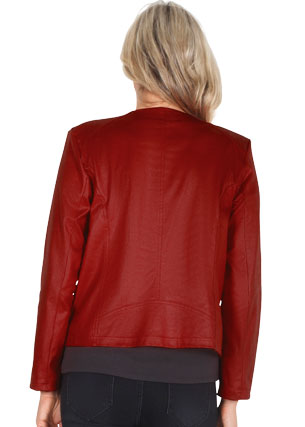 Leather Look Short Jacket Discontinued Colours