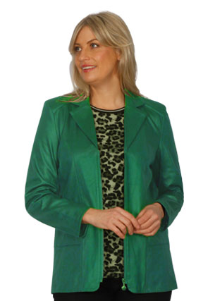 Vegan Leather Zip Jacket