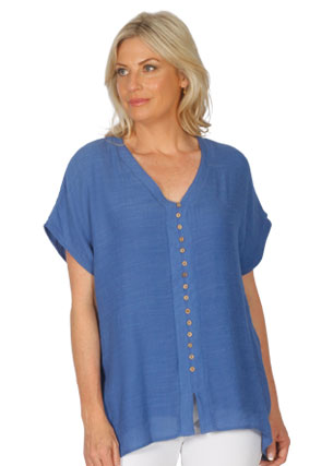 Breeze Button Top