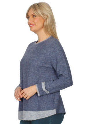 Tonal Knit Crew Tunic