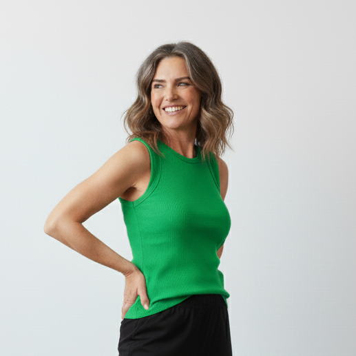 Rib Singlet with Wide Binding