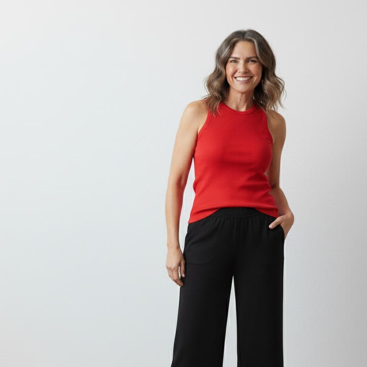 Rib Singlet with Wide Binding