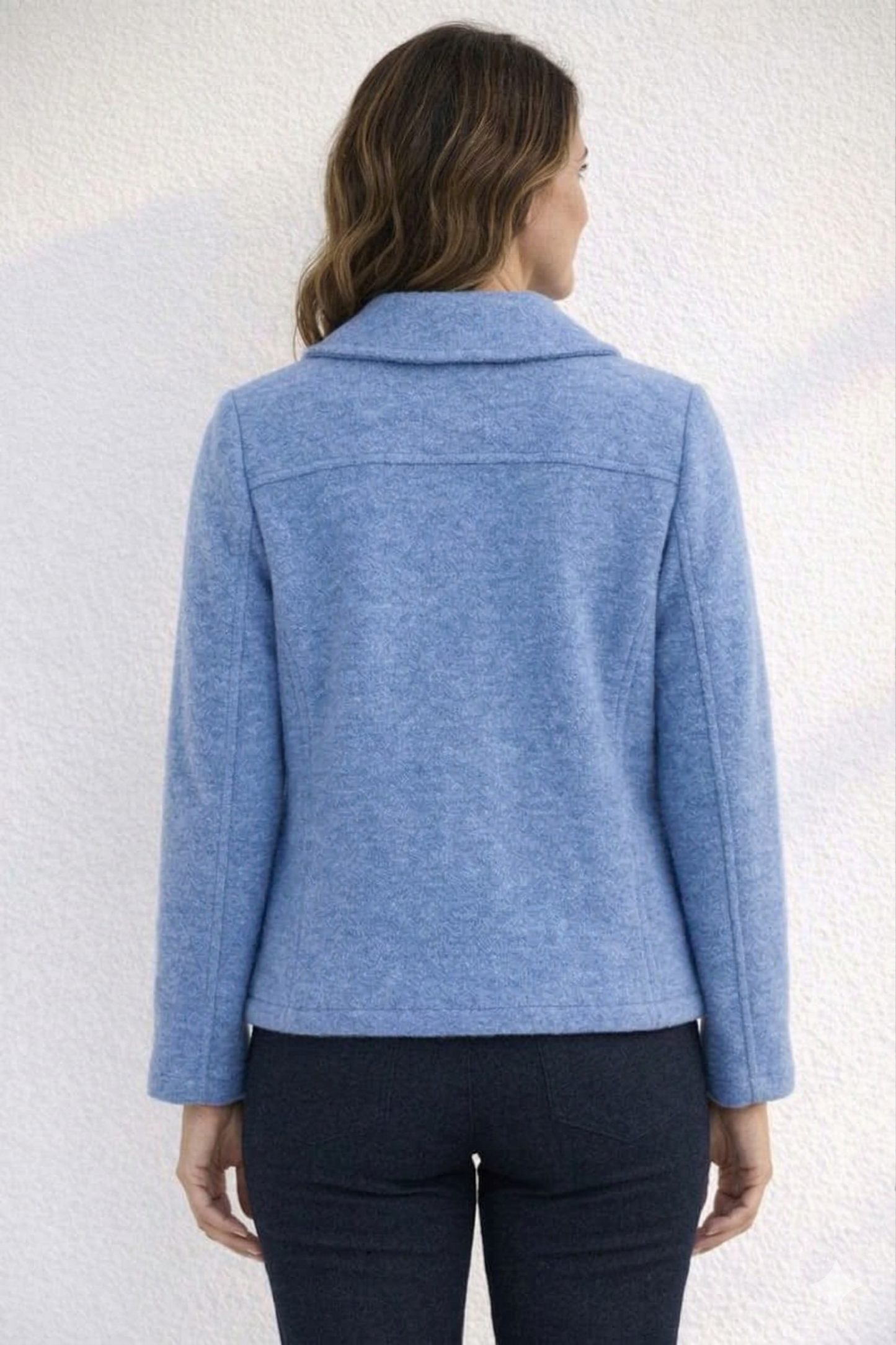 Pure Wool Collared Jacket