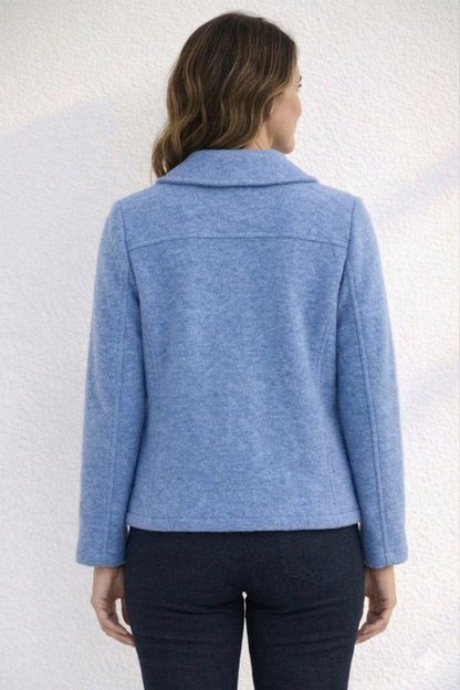 Pure Wool Collared Jacket