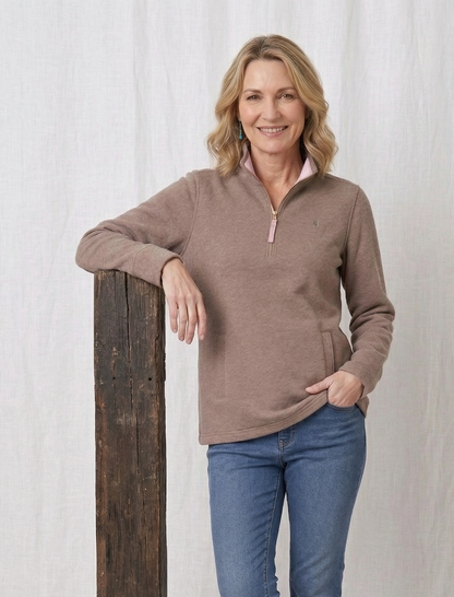 WMNS LYDIA 1/4 ZIP RUGBY