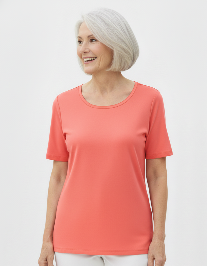 Satin Trim Tee Discontinued Colours