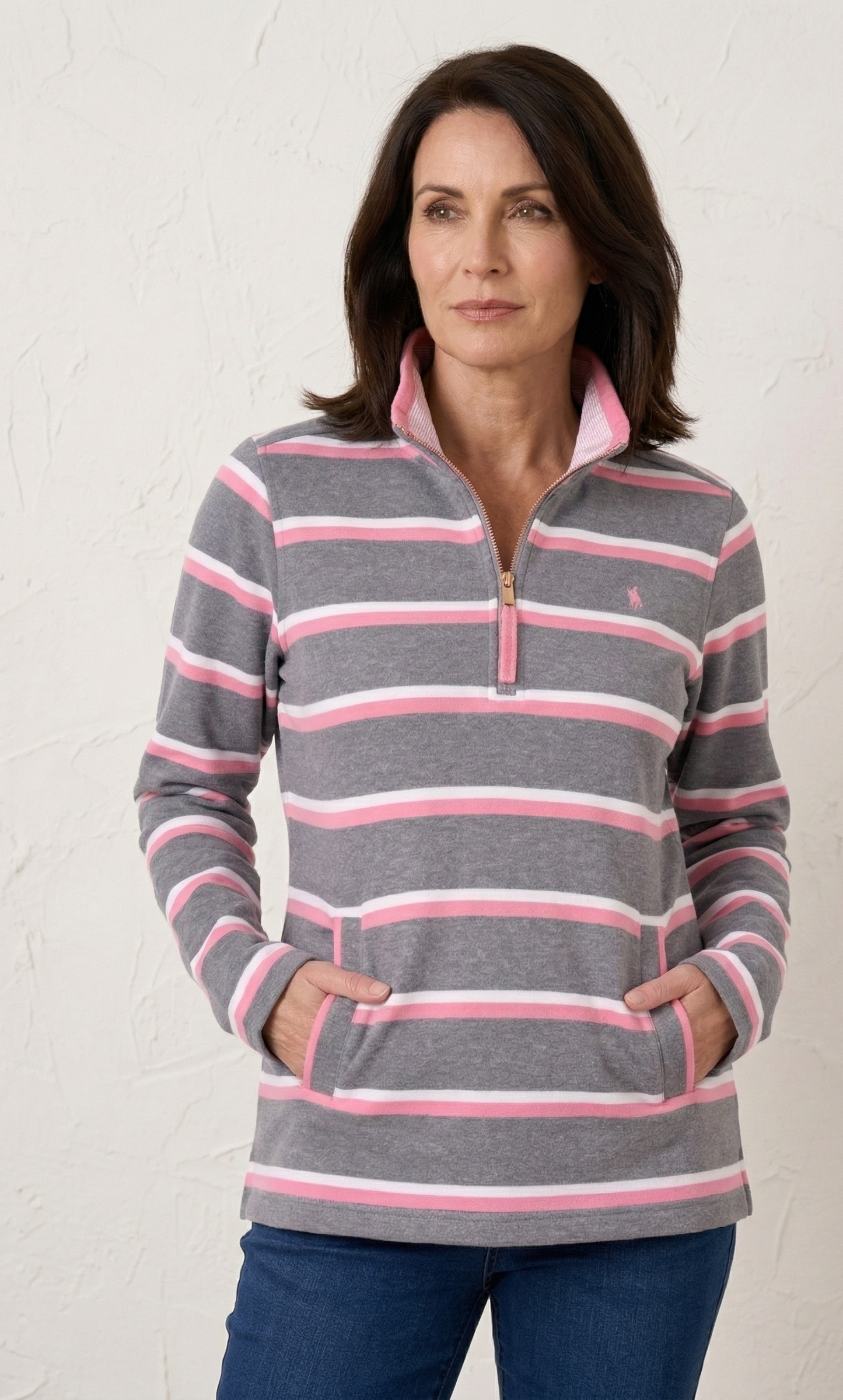 WMNS JANE 1/4 ZIP RUGBY