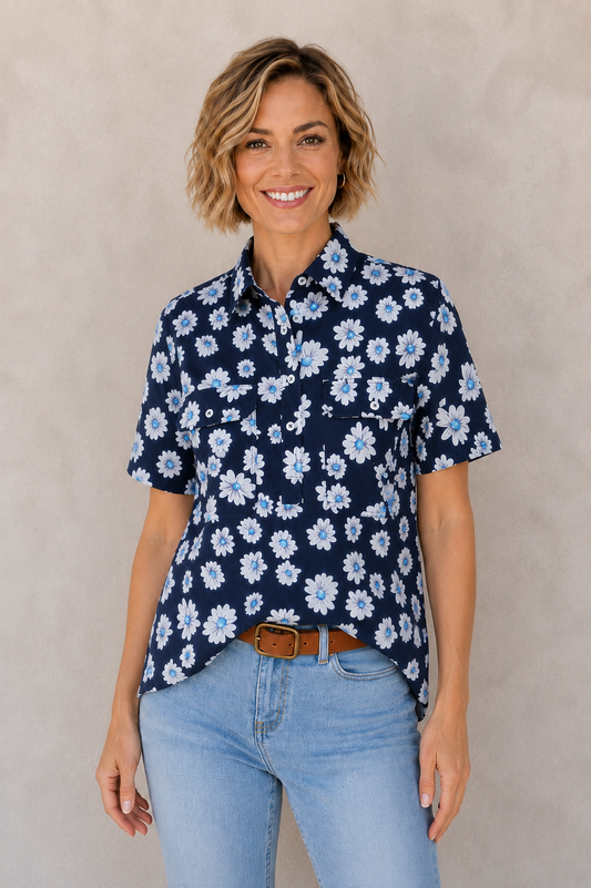WMNS CASS 1/2 PLKT SS SHIRT