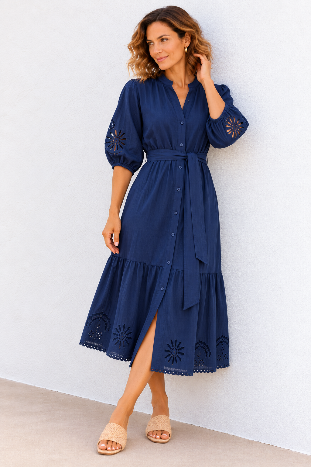 Larissa Broderie Maxi Dress