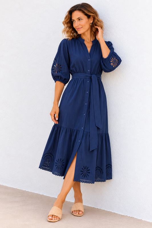 Larissa Broderie Maxi Dress