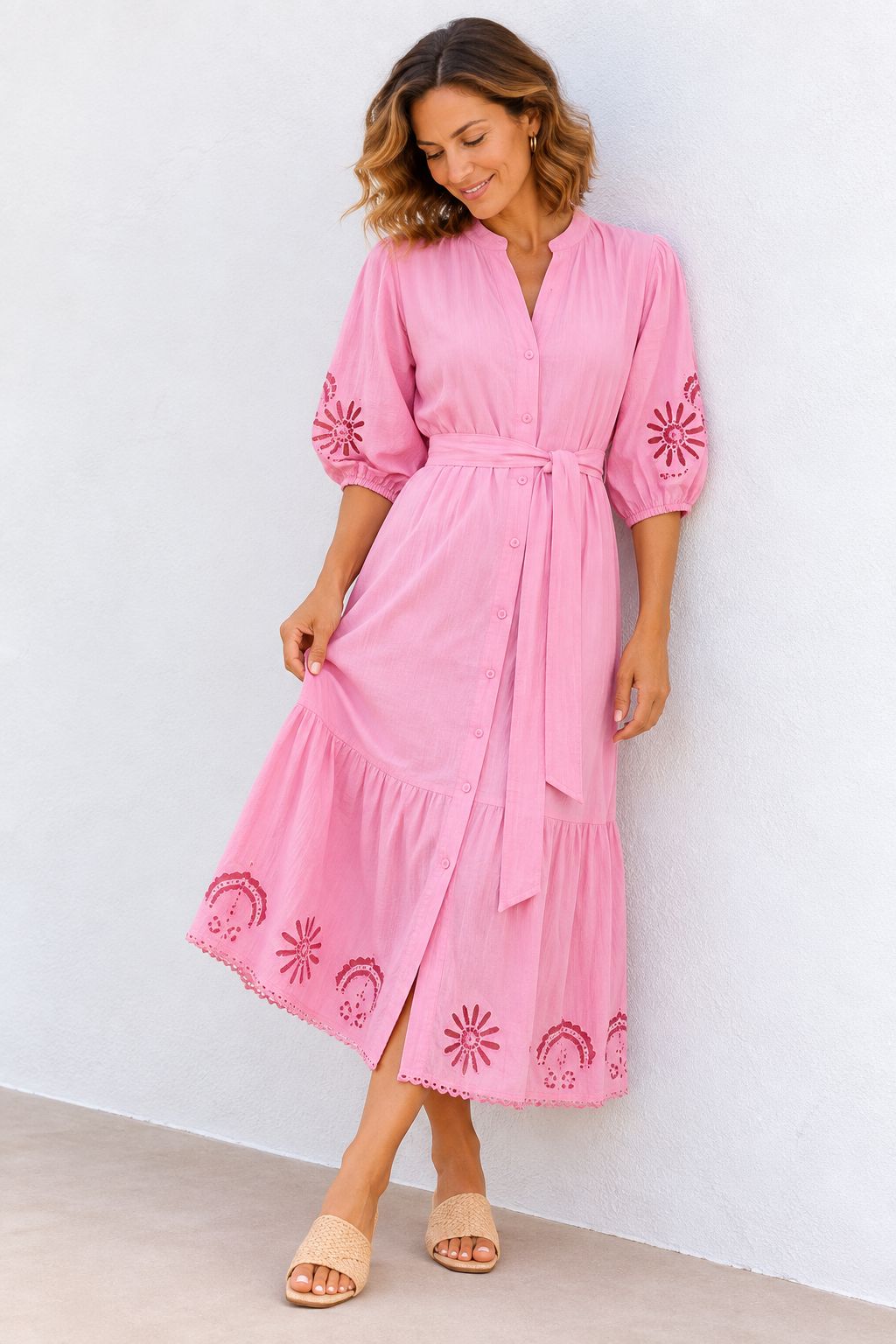 Larissa Broderie Maxi Dress