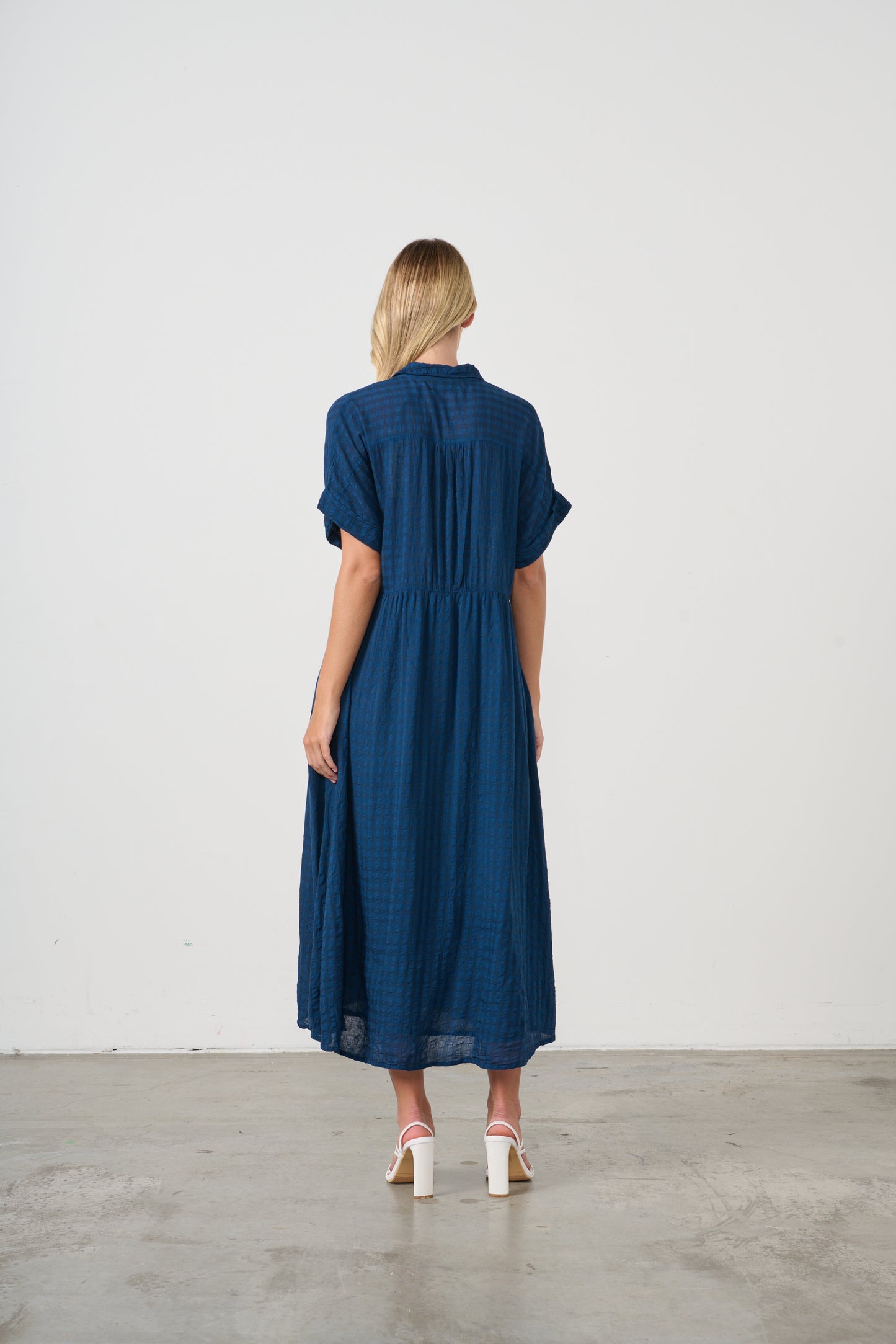 Dress with hidden buttons