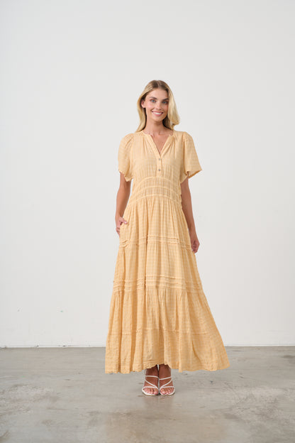 Dress with multi panels and pockets