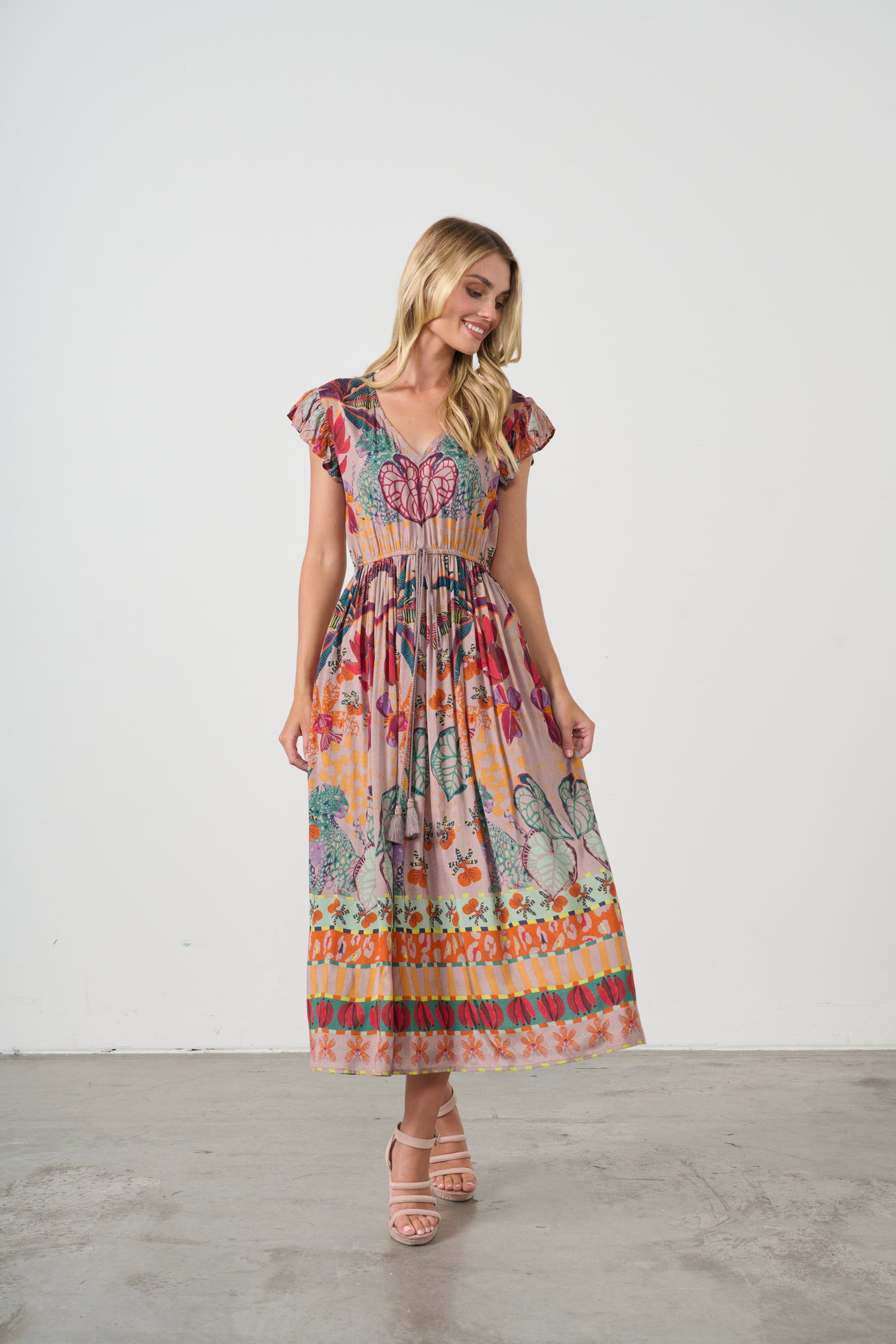 Tropical Print Dress