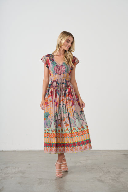 Tropical Print Dress