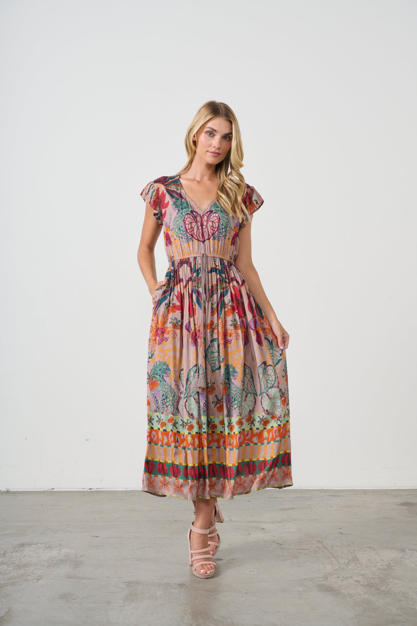 Tropical Print Dress