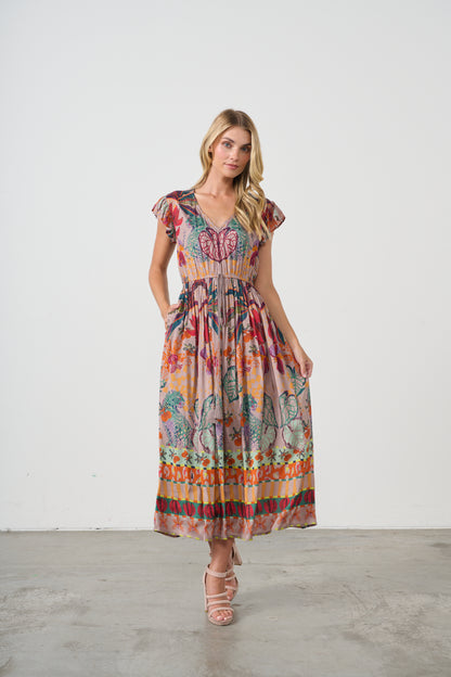 Tropical Print Dress