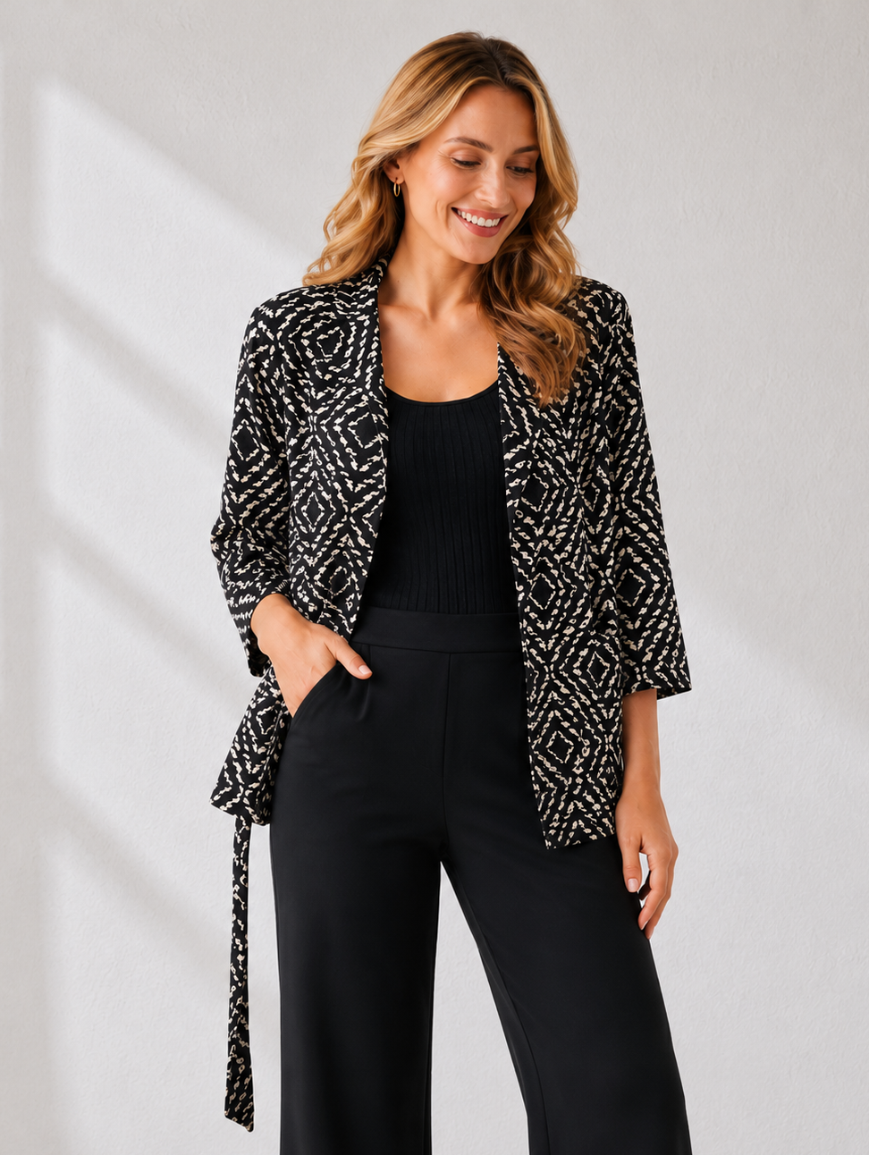 Printed Relaxed Blazer