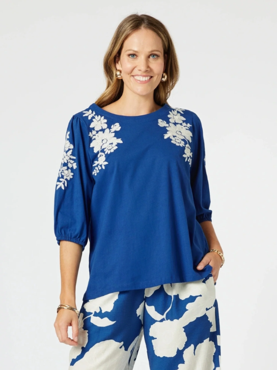 Jill Embroidered Tee